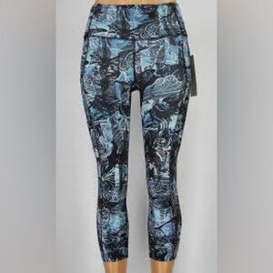 lululemon athletica Blue and Black Patterned Leggings